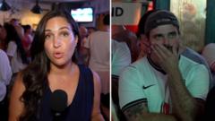 Watch: England fans in New York City lament loss to Argentina Watch: England fans in New York City lament loss to Argentina