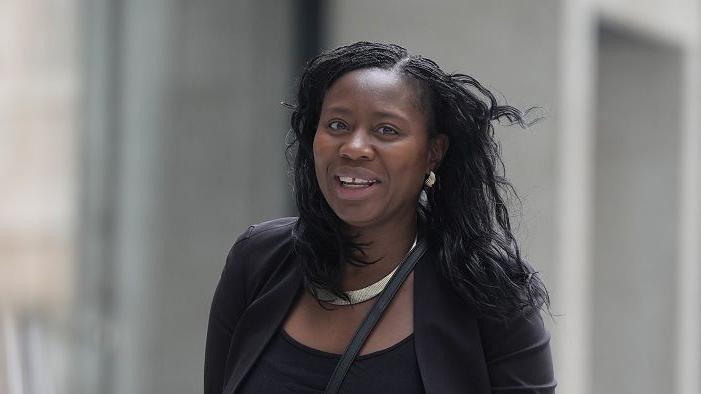 Labour MP Miatta Fahnbulleh arrives at BBC Broadcasting House in London, to appear as a panellist on the BBC One current affairs programme, Sunday with Laura Kuenssberg.