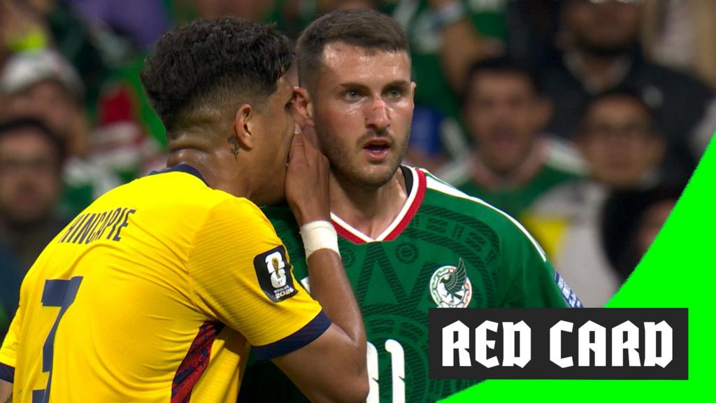 Hincapie second player to be sent off for covering mouth Hincapie second player to be sent off for covering mouth