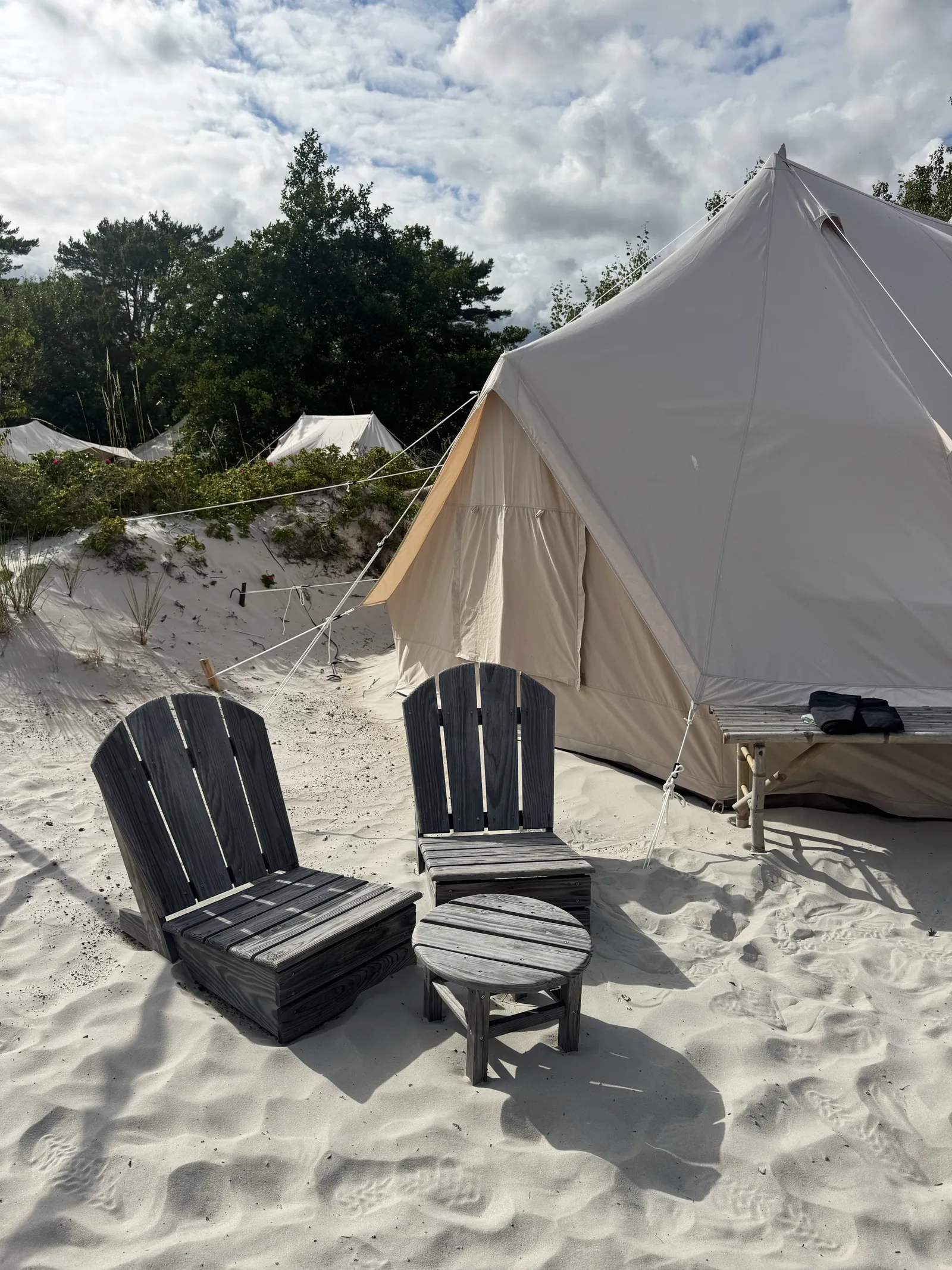 Image may contain Chair Furniture Tent Outdoors Camping Architecture Building and Shelter