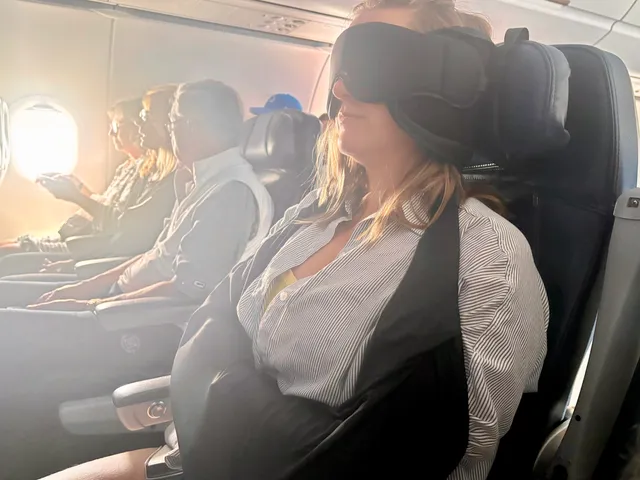 Image may contain: VR Headset, Adult, and Person