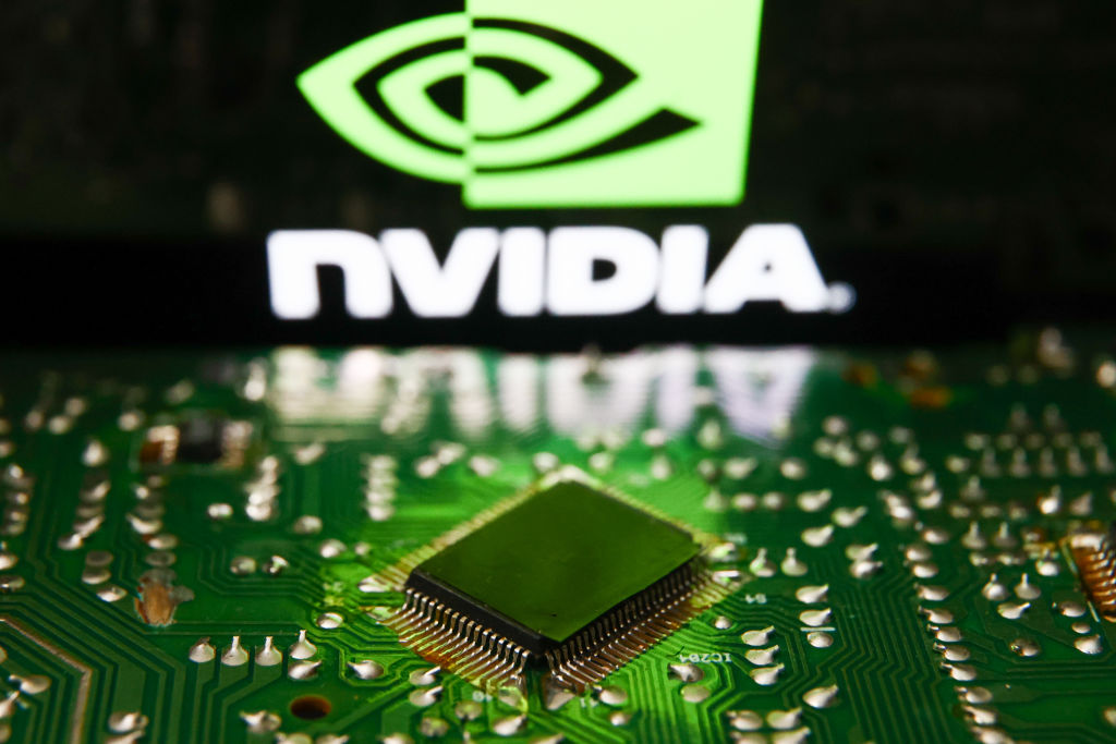 Nvidia logo displayed on a phone screen