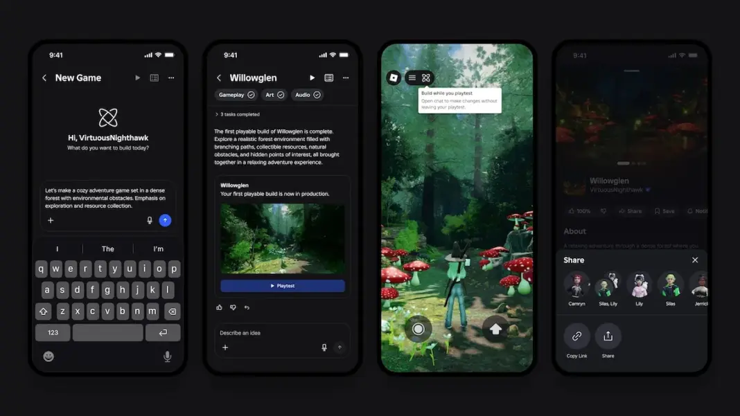 Roblox launches an AI-powered game creation feature in its mobile app Roblox launches an AI-powered game creation feature in its mobile app