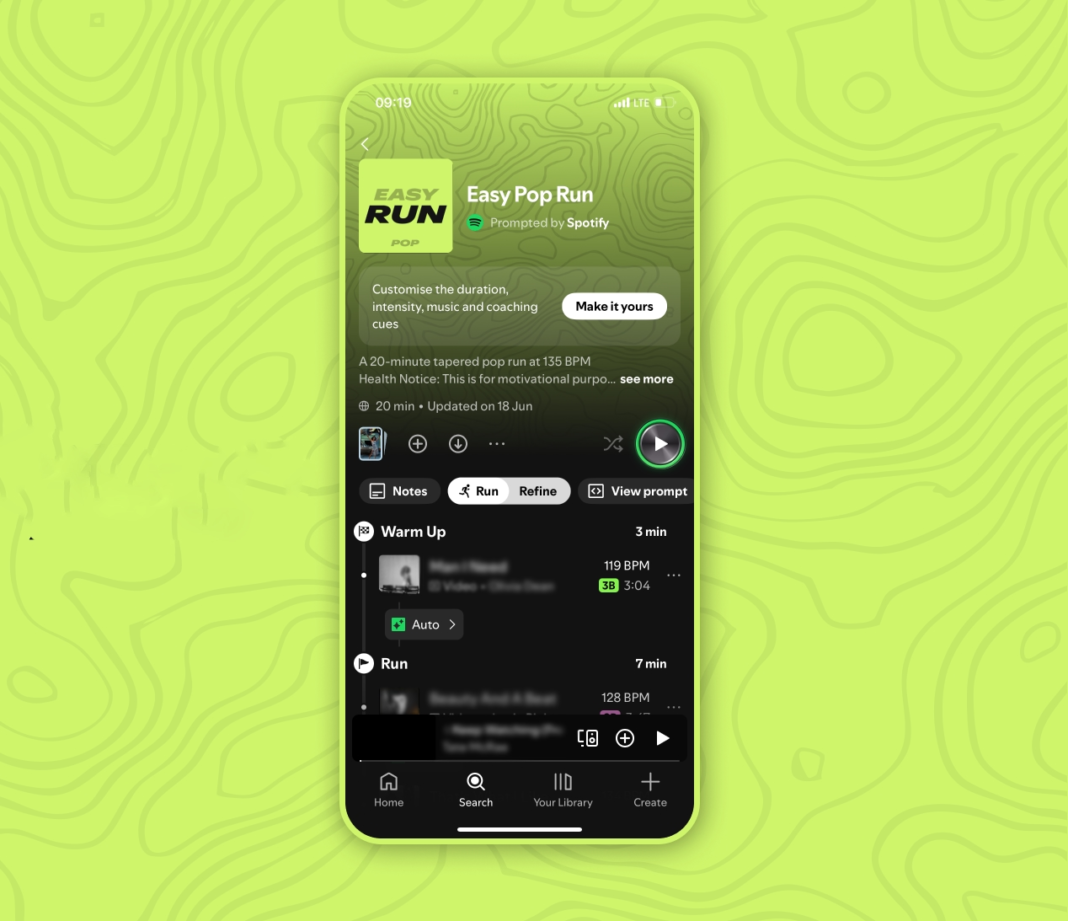Spotify adds a running mode to its app Spotify adds a running mode to its app