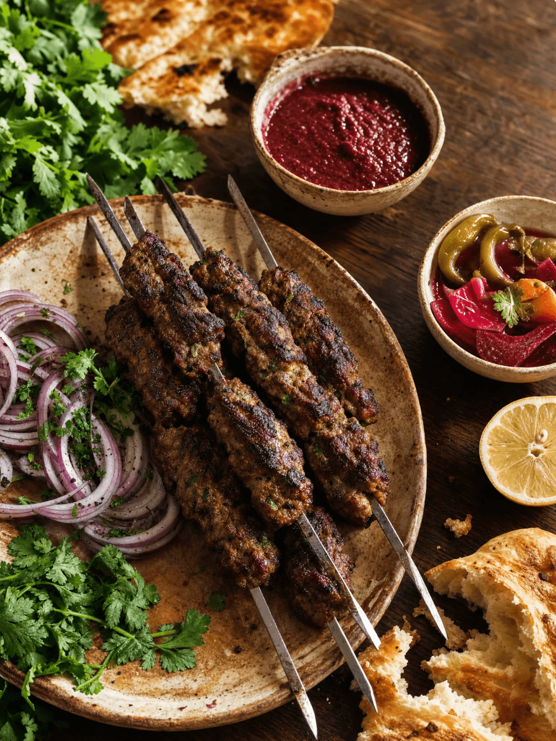 Image may contain Food Food Presentation Meat Pork Cilantro Ketchup and Mutton