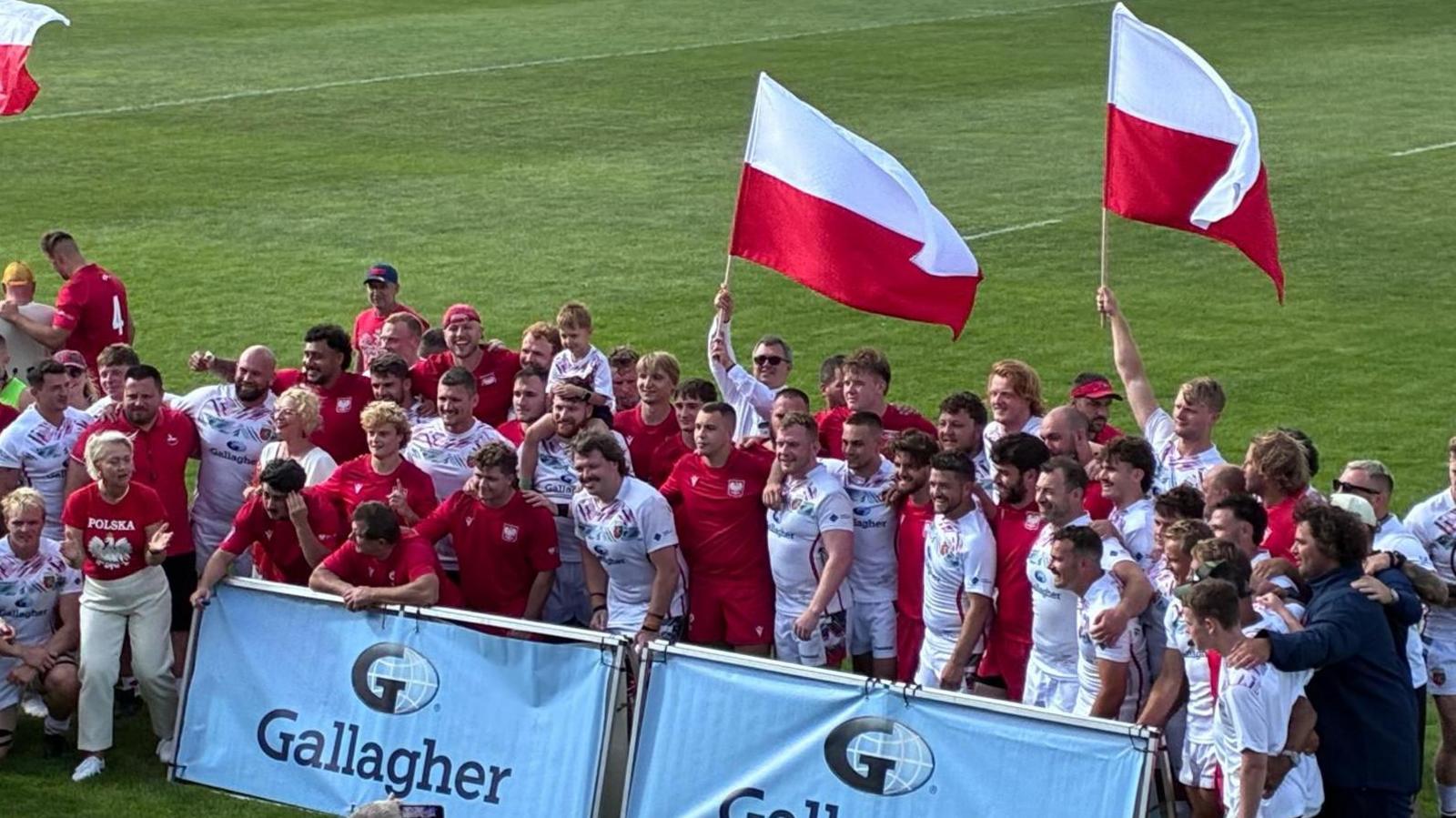 Poland and jersey celebrate