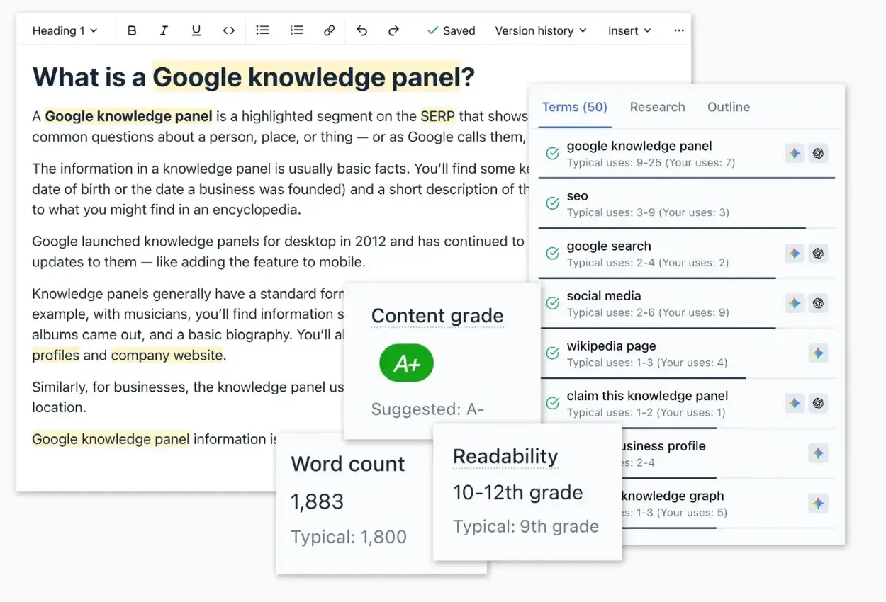 ai seo tools, clearscope