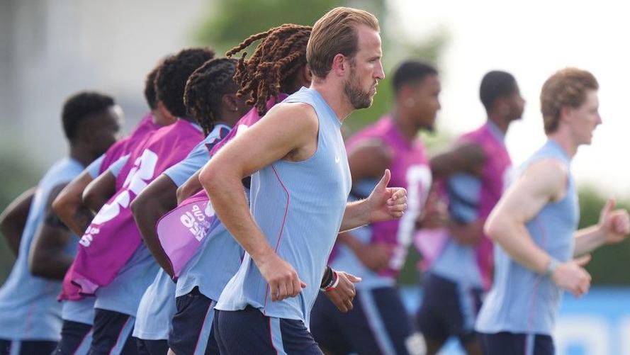 England players in training on Friday before facing Norway in the quarter-finals of the World Cup