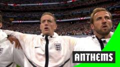 England and Argentina national anthems drowned out England and Argentina national anthems drowned out