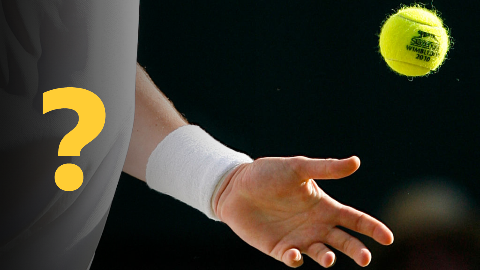 Unknown tennis player on question graphic