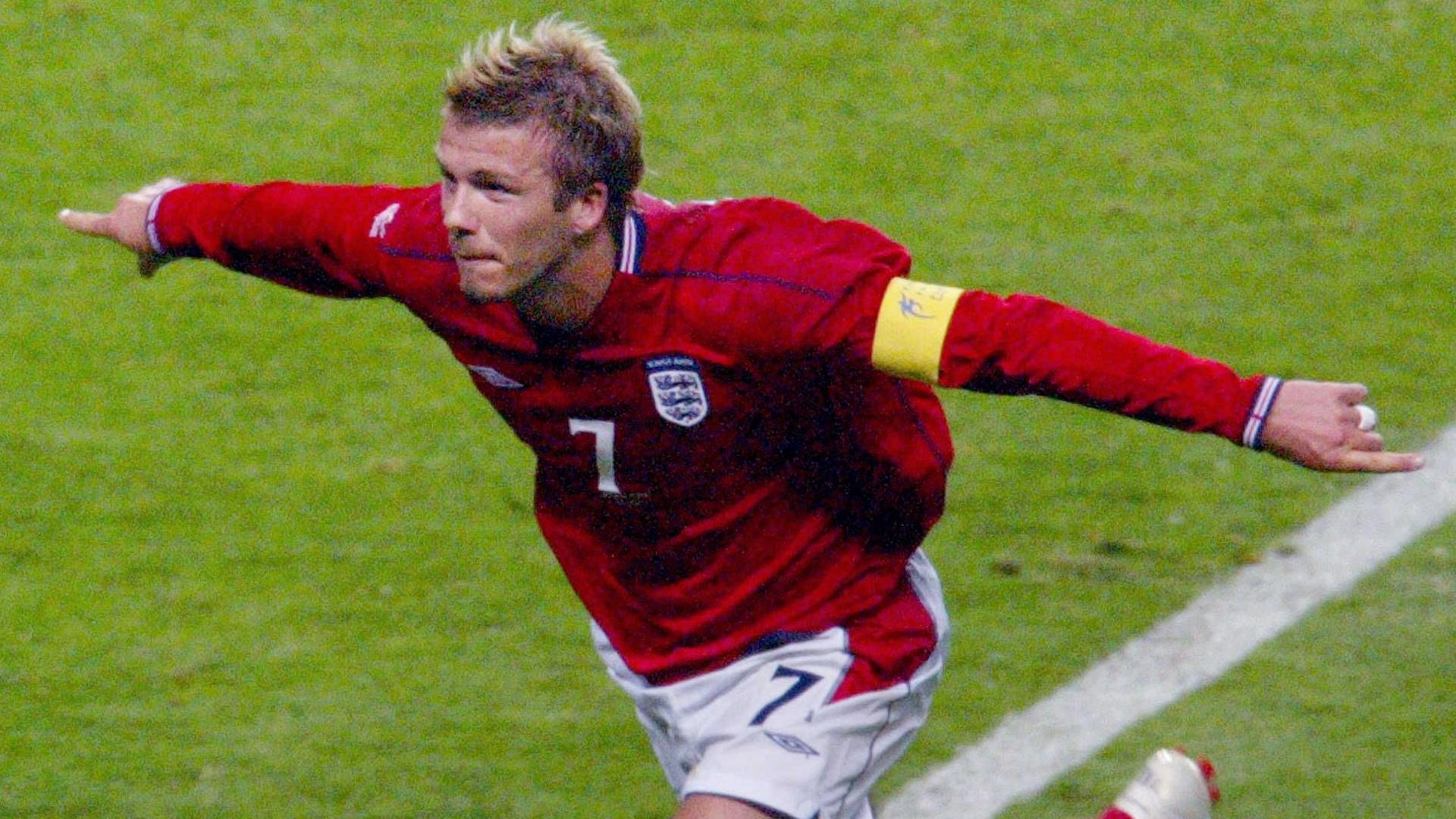 David Beckham scored a penalty when England beat Argentina at the 2002 World Cup