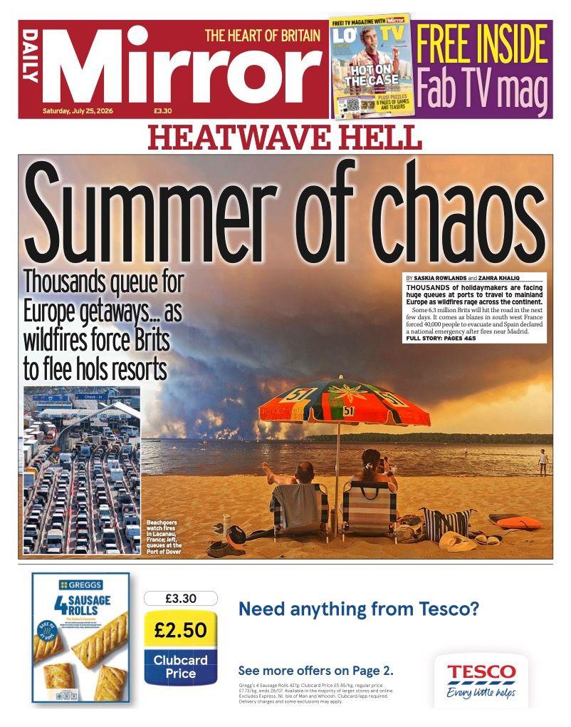 UK papers: ‘Summer of chaos’ and ‘water bosses’ pay rises’ UK papers: ‘Summer of chaos’ and ‘water bosses’ pay rises’