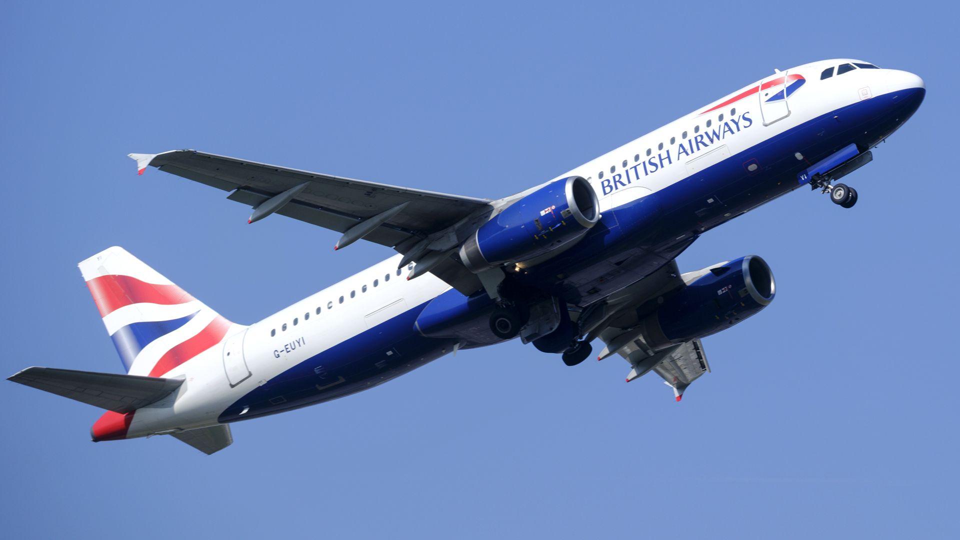 An Airbus A320 from British Airways