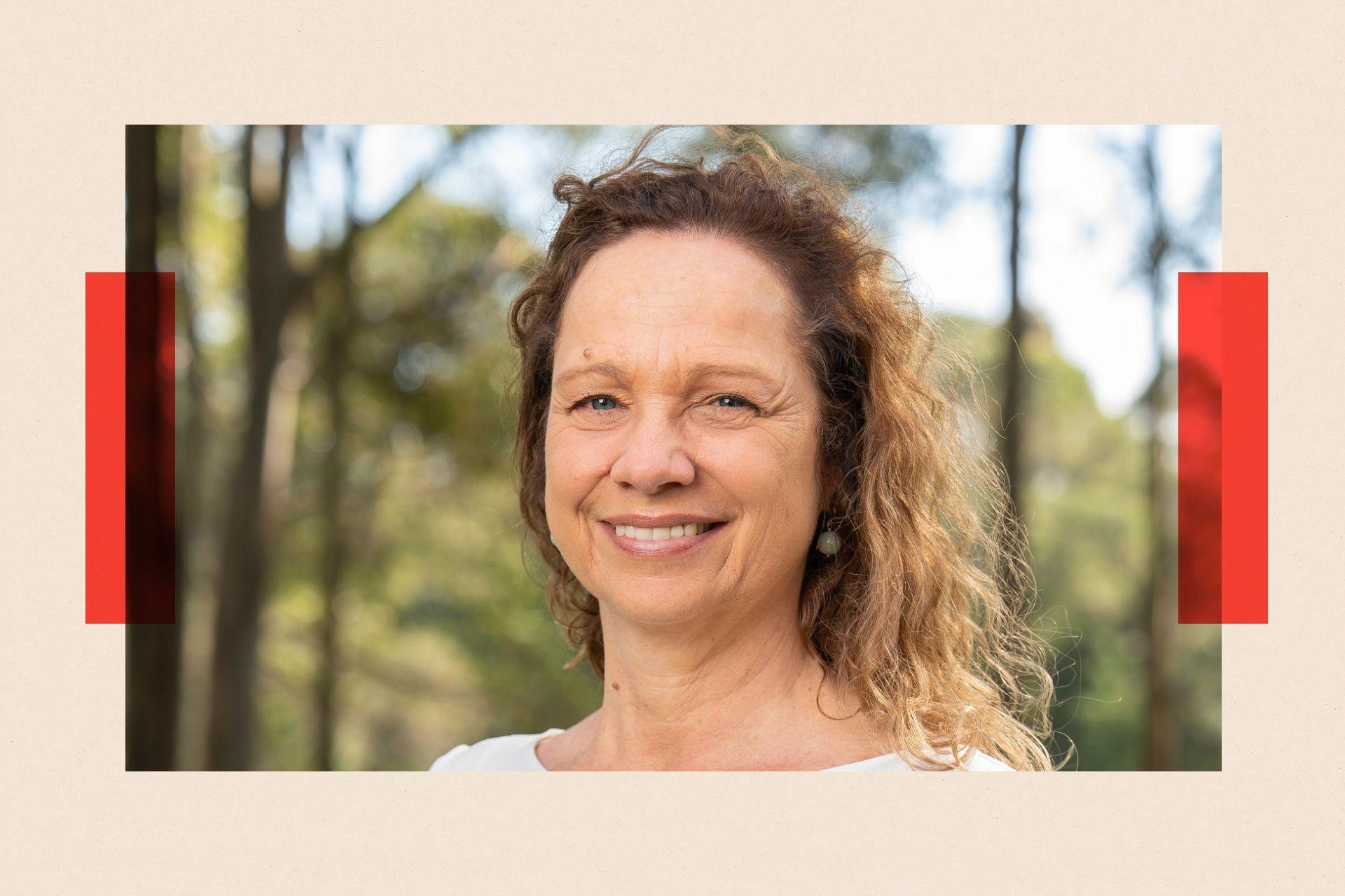 A close up image of Cathy Sherry