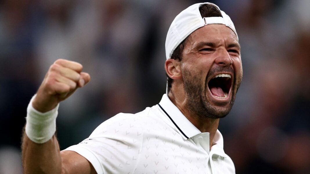 Dimitrov extends emotional Wimbledon return after last year’s agony Dimitrov extends emotional Wimbledon return after last year’s agony