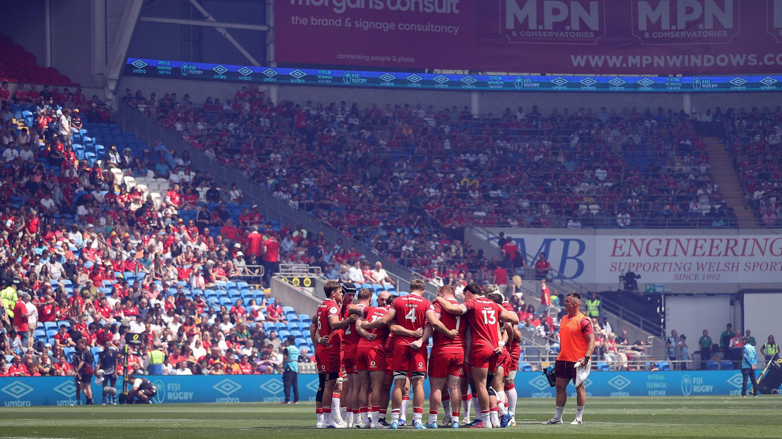 Empty seats as Cardiff City Stadium was hosting it's first men's rugby international