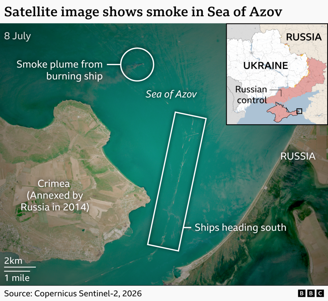 Ukraine strikes Russian ships near Crimea, escalating attacks on fuel supplies Ukraine strikes Russian ships near Crimea, escalating attacks on fuel supplies