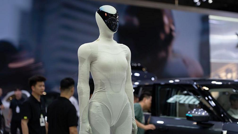 XPeng's humanoid robot IRON is on display