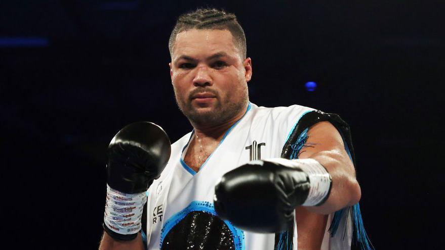 Joe Joyce celebrates victory over Kash Ali in March 2024