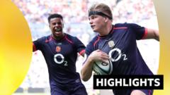 Pollock scores hat-trick as 11-try England thrash Fiji Pollock scores hat-trick as 11-try England thrash Fiji
