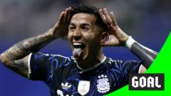 Fernandez fires in equaliser for Argentina Fernandez fires in equaliser for Argentina