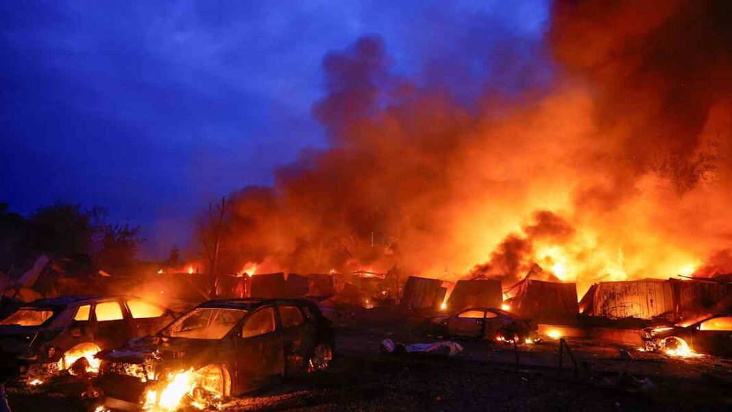 Russia hammers Kyiv with missiles and drones on eve of Nato summit Russia hammers Kyiv with missiles and drones on eve of Nato summit