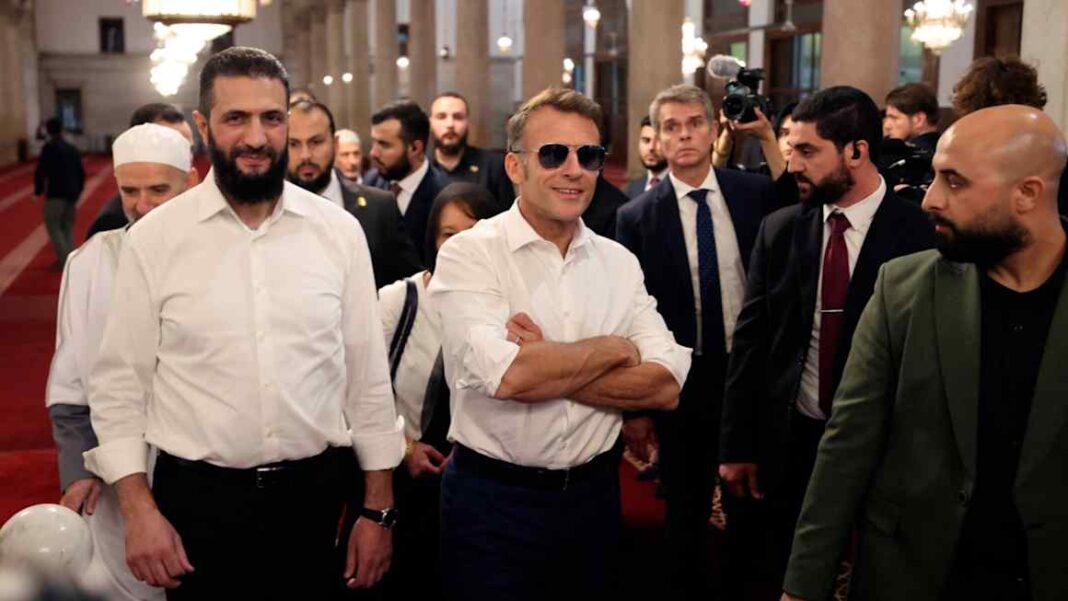 Explosions shake Damascus as Macron visits Explosions shake Damascus as Macron visits