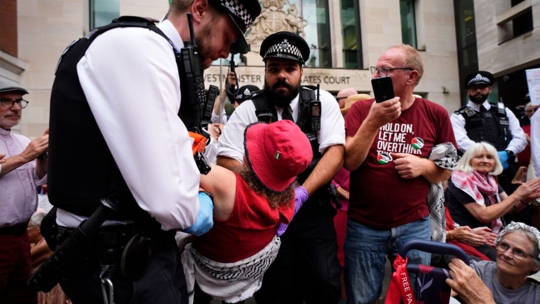 Palestine Action terror ban to go to Supreme Court as 117 arrested at protest Palestine Action terror ban to go to Supreme Court as 117 arrested at protest