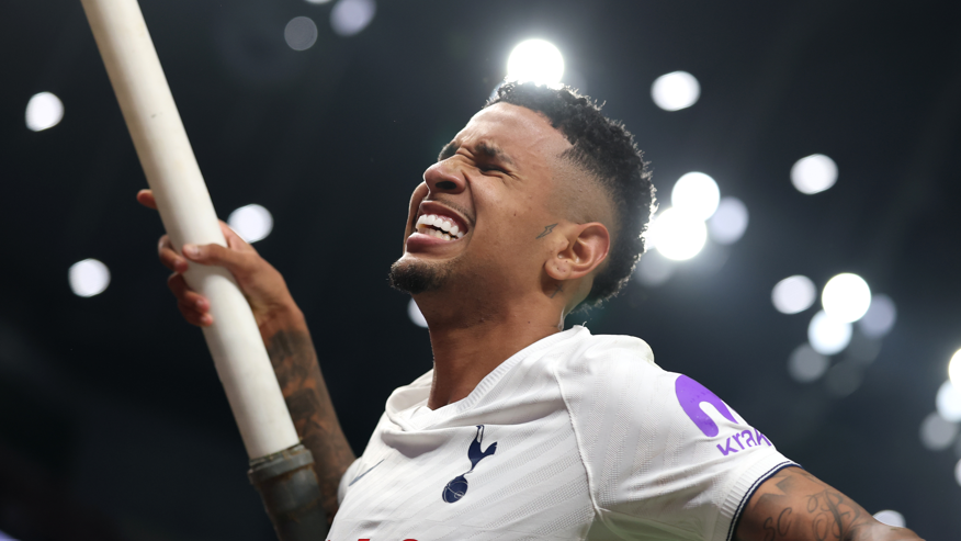 Savio celebrates scoring against Charlton in the Carabao Cup