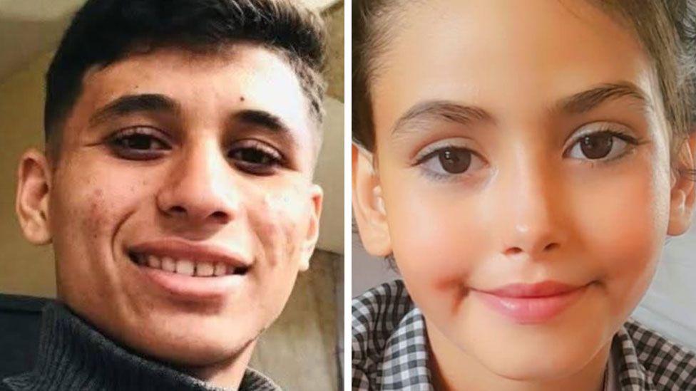 A composite image of Abdullah Jendeia, left, and Sela Mahmoud, right
