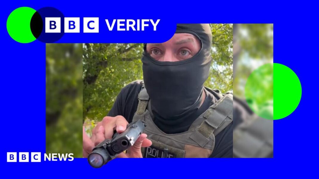 BBC Verify speaks to woman who filmed ICE agent pointing gun at her BBC Verify speaks to woman who filmed ICE agent pointing gun at her