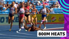 Reekie wins 800m heat as Werro suffers nasty fall Reekie wins 800m heat as Werro suffers nasty fall