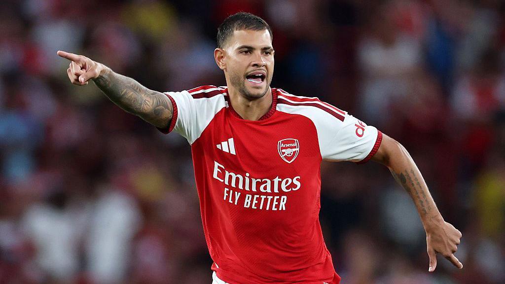 Bruno Guimaraes playing for Arsenal.