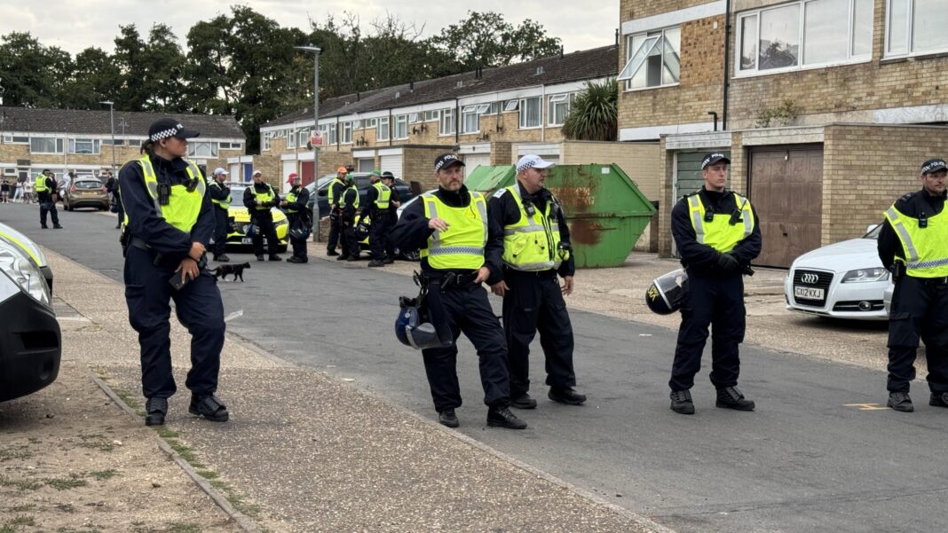 Two police officers injured during second night of anti-immigration disorder in Norfolk Two police officers injured during second night of anti-immigration disorder in Norfolk
