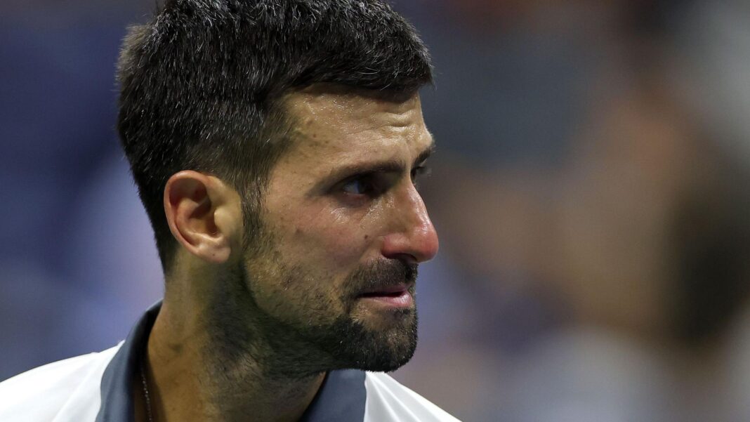 Djokovic breaks down in tears during US Open first-round exit Djokovic breaks down in tears during US Open first-round exit