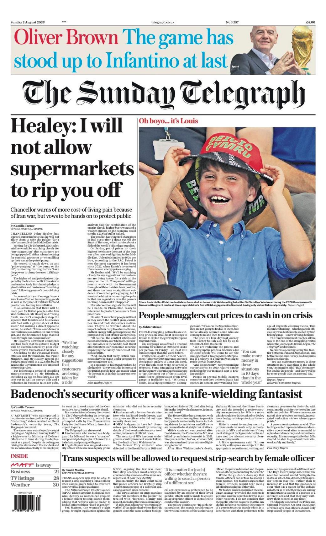The Papers: Chancellor ‘warns’ supermarkets and ‘own goal’ The Papers: Chancellor ‘warns’ supermarkets and ‘own goal’