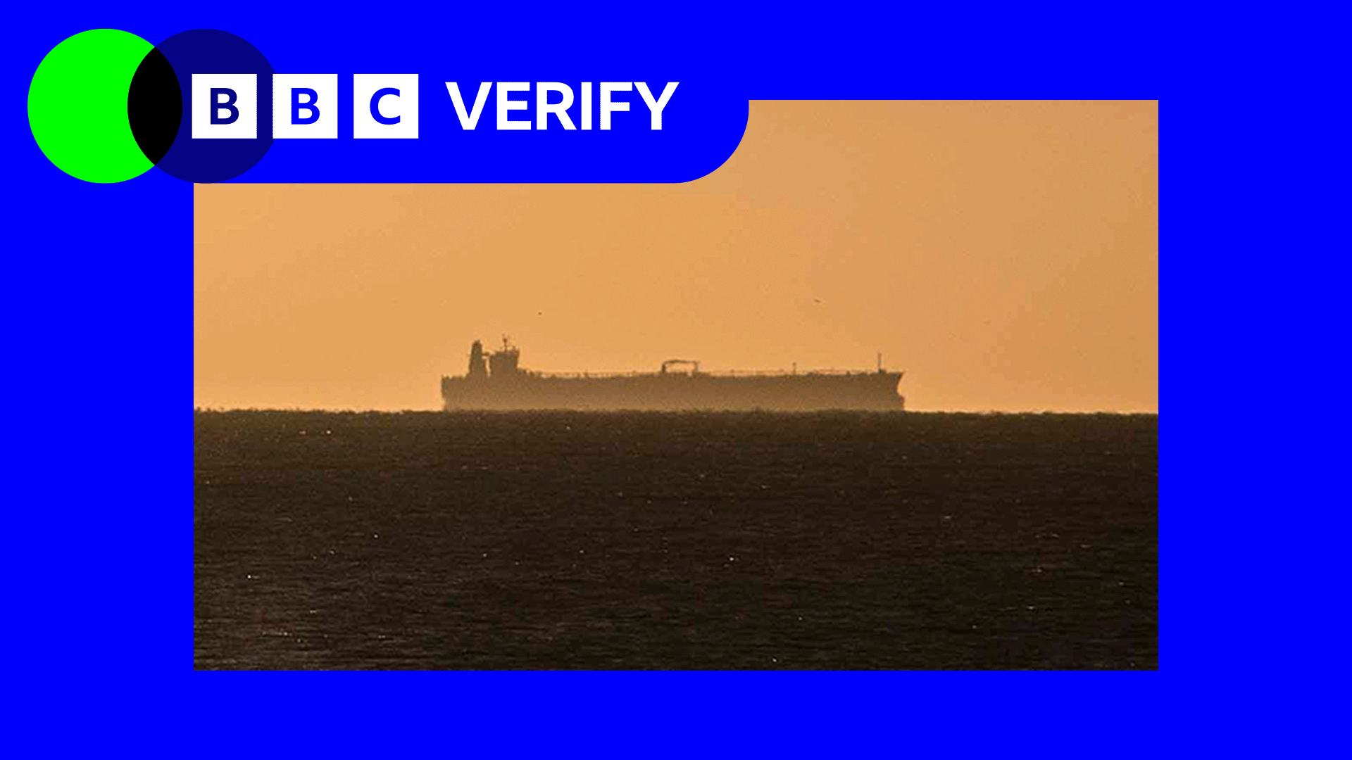 An oil tanker on the horizon