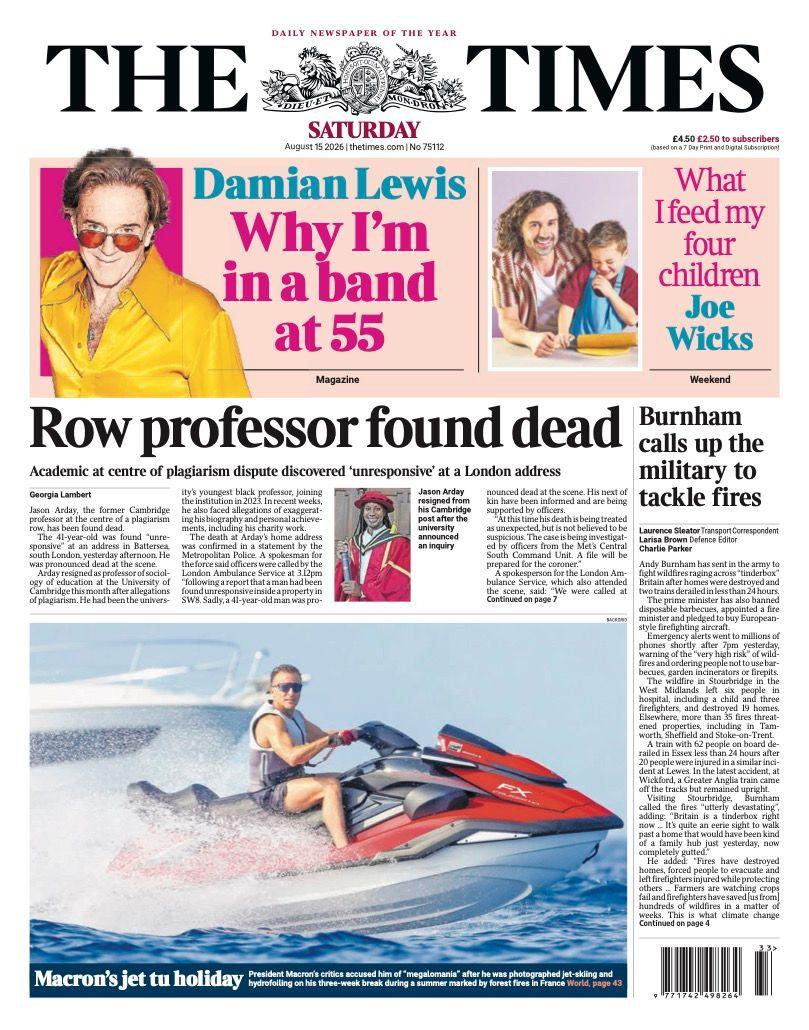 ‘Row professor found dead’ and ‘barbecue ban’ ‘Row professor found dead’ and ‘barbecue ban’