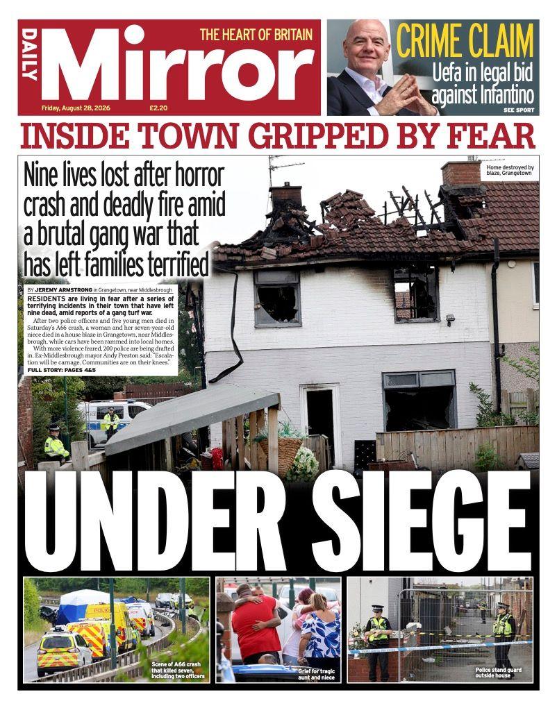 The Papers: ‘Town gripped by fear’ and ‘Nepal death toll climbs’ The Papers: ‘Town gripped by fear’ and ‘Nepal death toll climbs’