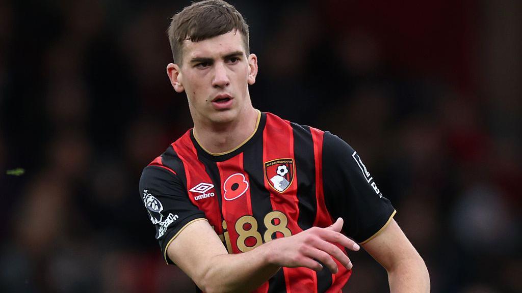 Veljko Milosavljevic playing for Bournemouth