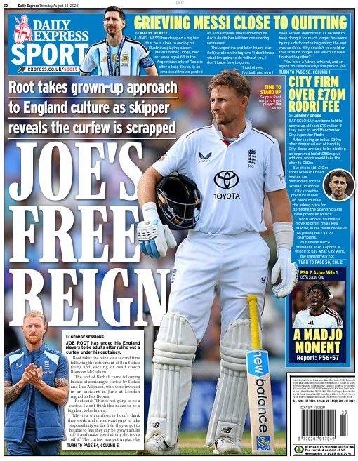 The Daily Express back page