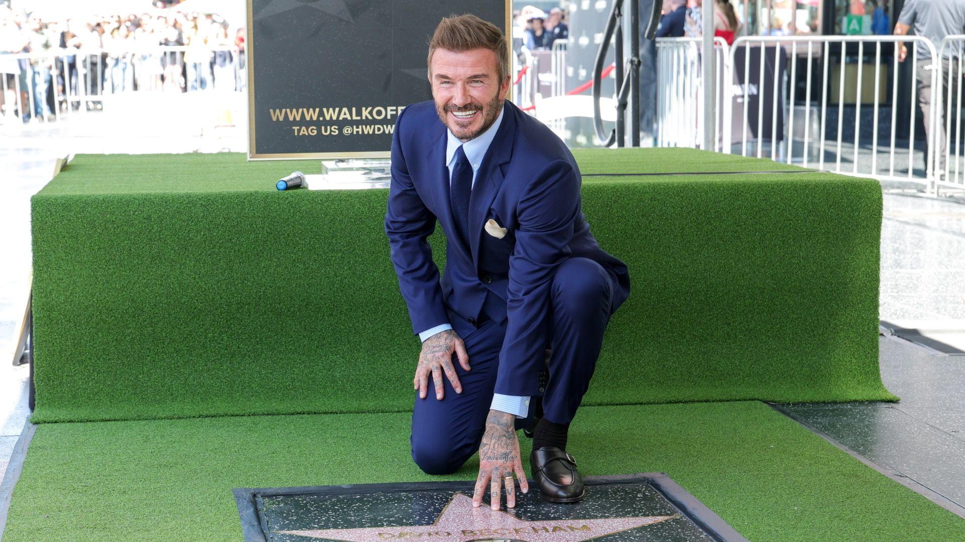 David Beckham attends his Hollywood Walk of Fame Star Ceremony