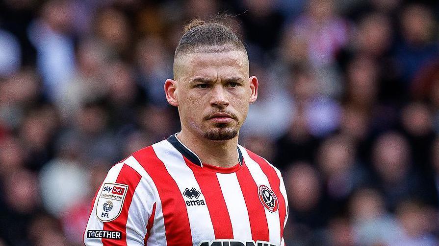 Kalvin Phillips in action for Sheffield United