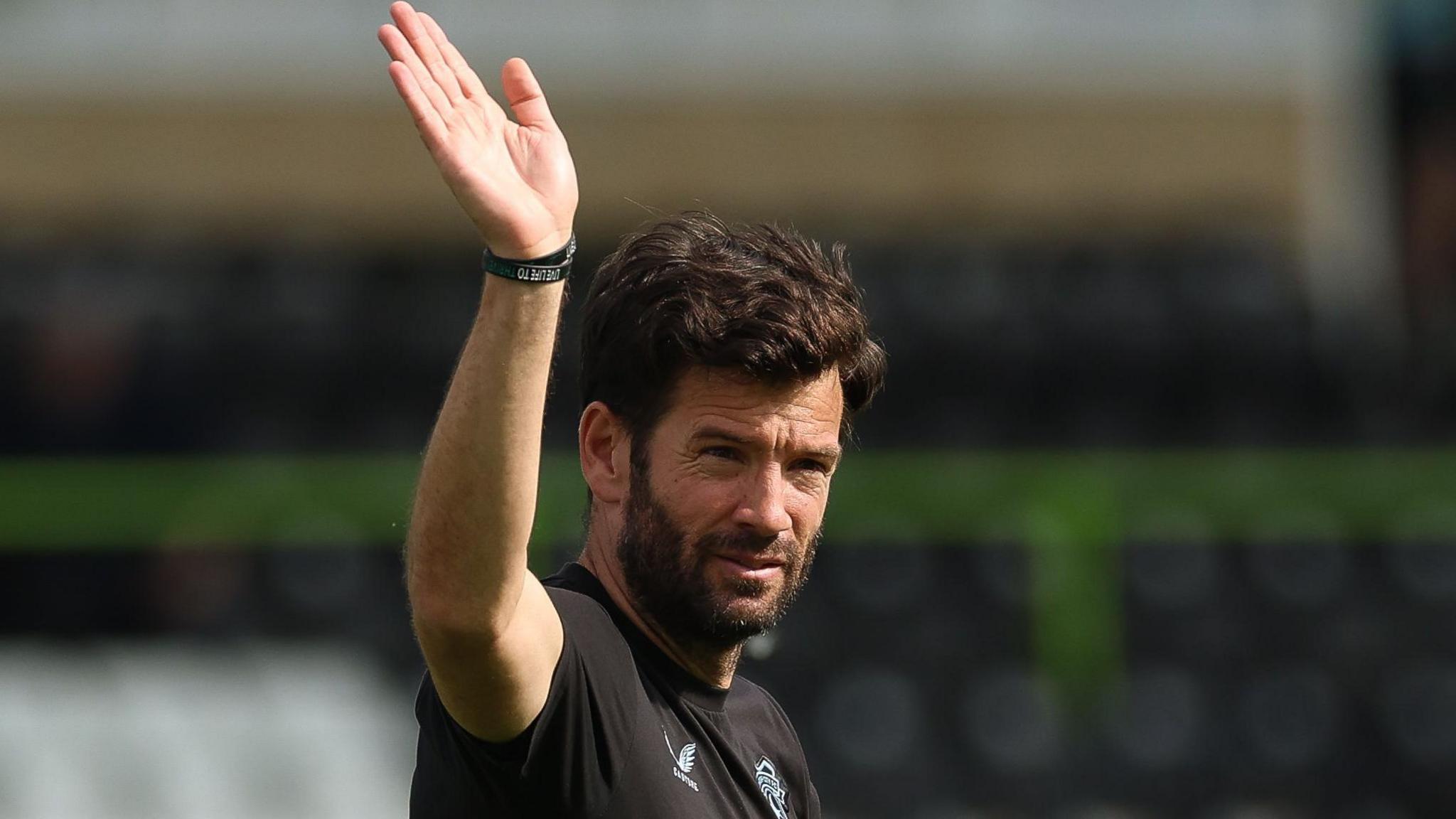 Brian Barry-Murphy on the touchline for Cardiff City's pre-season friendly against Forest Green Rovers