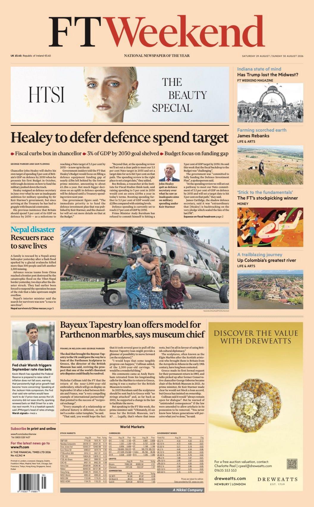 ‘Healey to defer defence spend target’ and ‘Fergie’s coming home’ ‘Healey to defer defence spend target’ and ‘Fergie’s coming home’