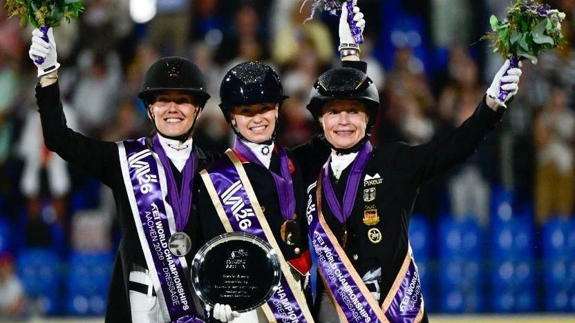 Charlotte Fry on the podium at the 2026