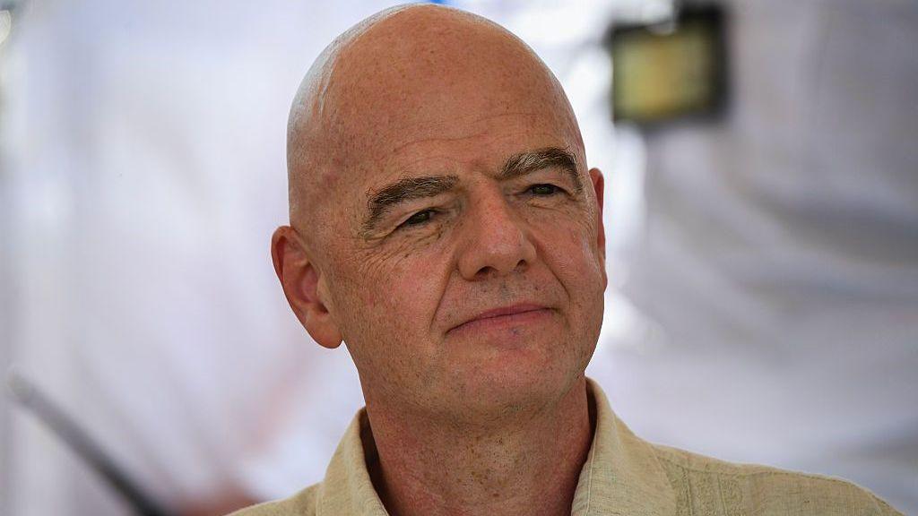 Fifa president Gianni Infantino during a visit to a sports complex in Cali, Colombia, on August 7, 2026