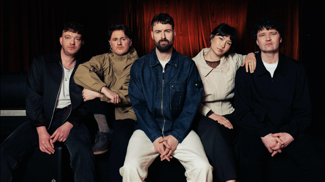 Liam Fray (centre) is frontman of Manchester band Courteeners