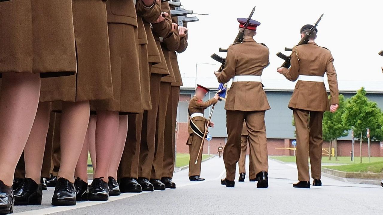 Junior soldiers at the Army Foundation College in Harrogate, England.