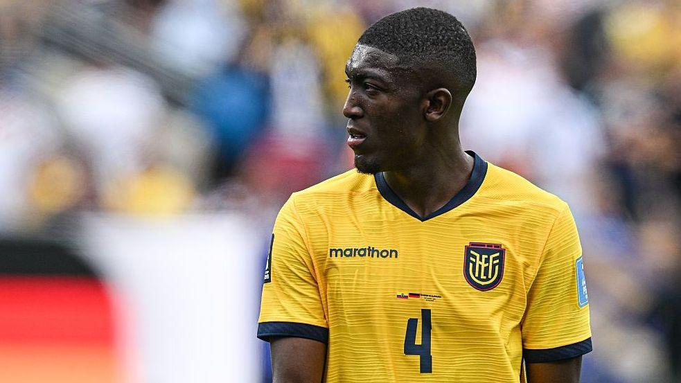 Joel Ordonez playing for Ecuador at this summer's World Cup